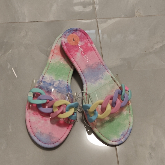 Madden Girl Shoes - Colorful Chain Slide Sandals